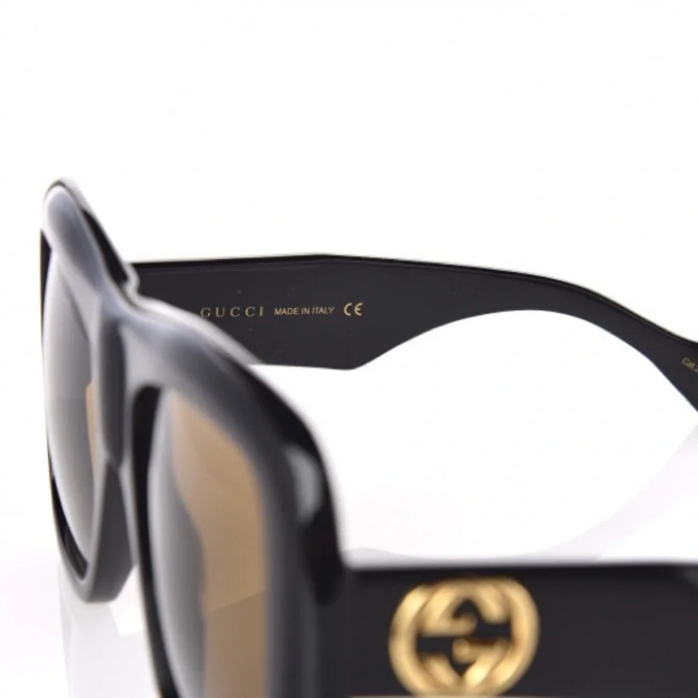 New  - GUCCI Square Frame Sunglasses GG0498S Black
